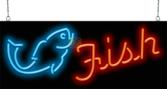 Fish with Fish Neon Sign
