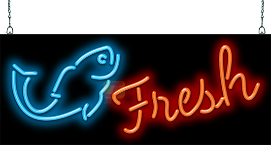 Fresh Fish Neon Sign