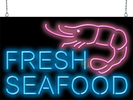 24"x20"Seafood Fish Crab Neon Sign Light Restaurant Open Wall Hanging Artwork 