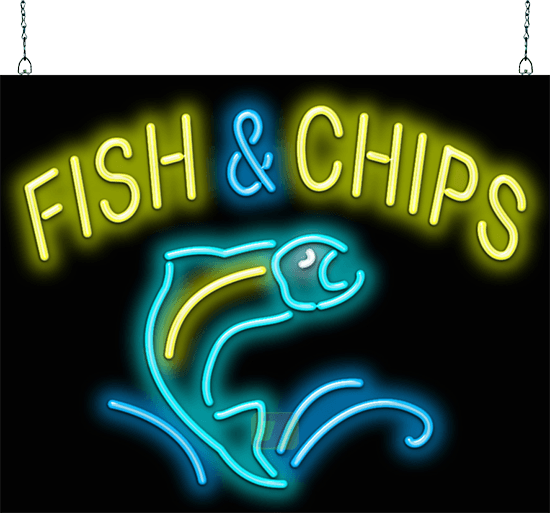 Fish and Chips Neon Sign