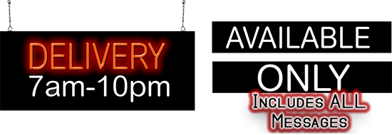 Delivery with Interchangeable Message Place Neon Sign