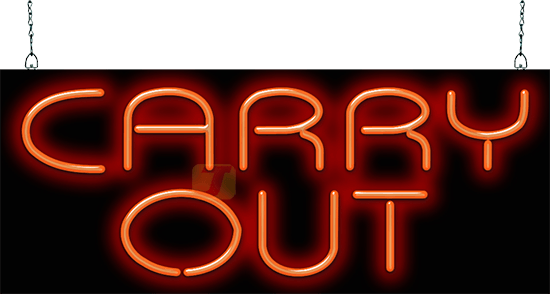 Carry Out Neon Sign