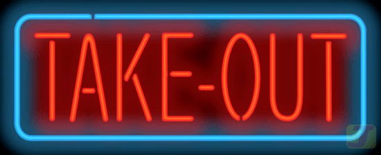 Take-Out Neon Sign | FG-30-41 | Jantec Neon