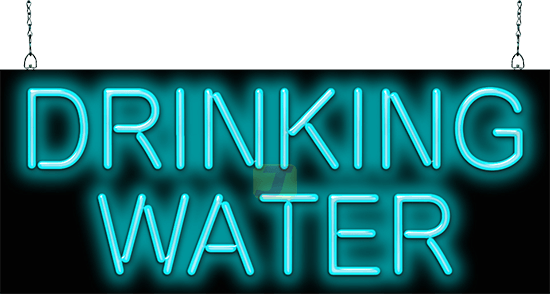 Drinking Water Neon Sign