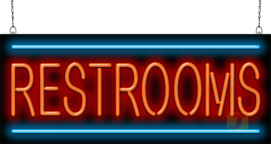 Restrooms Neon Sign