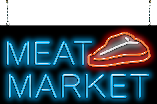 Meat Market Neon Sign