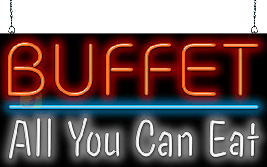 Buffet All You Can Eat Neon Sign