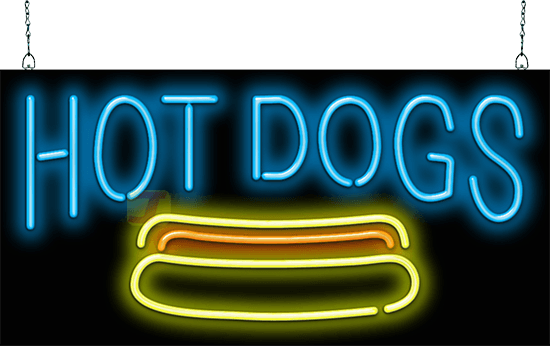 Hot Dogs Neon Sign