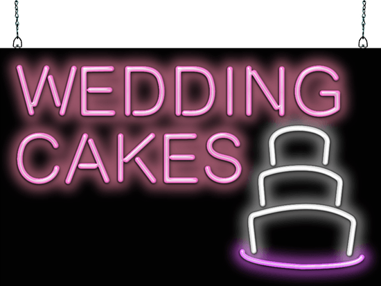 Wedding Cakes Neon Sign
