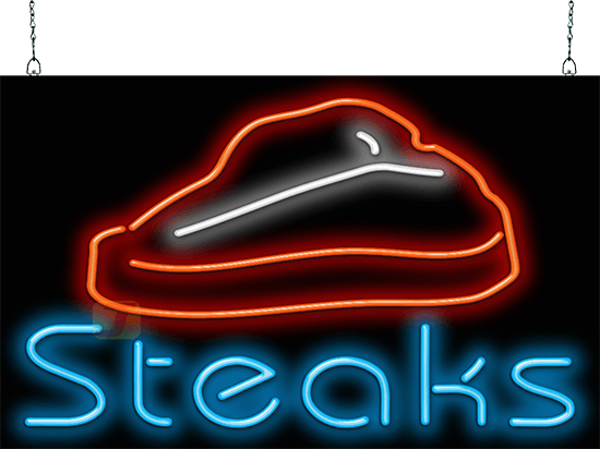 Steaks Neon Sign