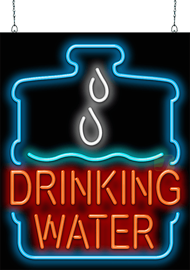 Drinking Water Neon Sign