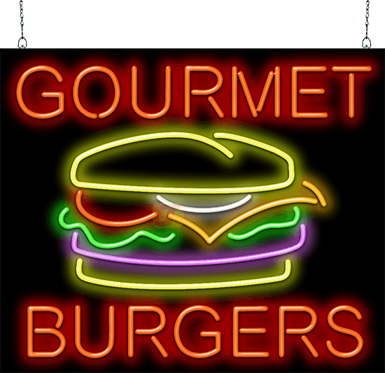Gourmet Burgers Neon Sign