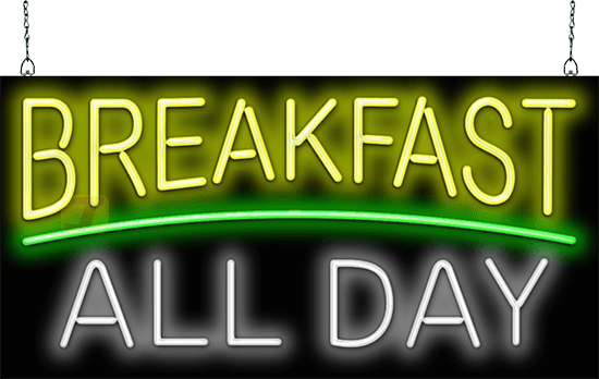 Breakfast All Day Neon Sign