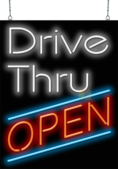 Drive - Thru Open Neon Sign