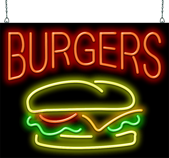 Burgers Neon Sign