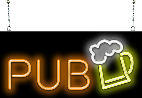 Pub with Mug Neon Sign