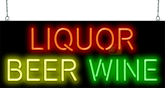 Liquor, Beer, Wine Neon Sign