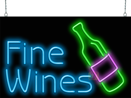 Fine Wines Neon Sign