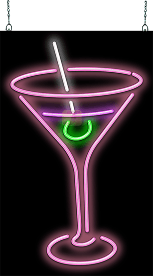 Cocktail Glass Neon Sign