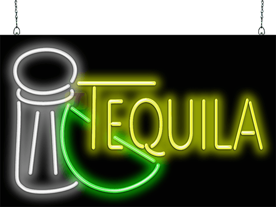 Tequila with Salt and Lime Neon Sign