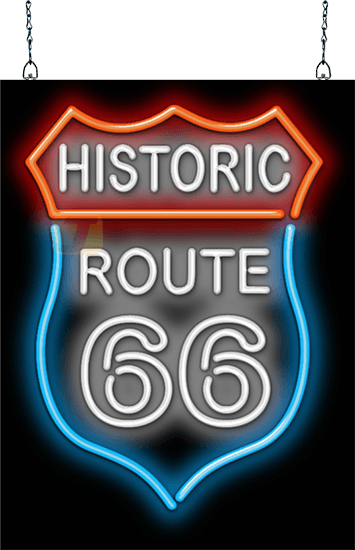 Historic Route 66 Neon Sign