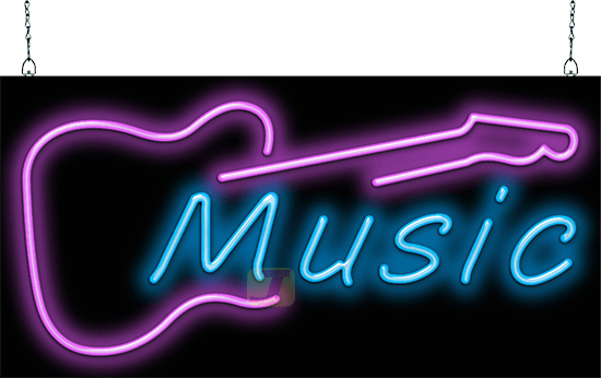 Music Guitar Neon Sign