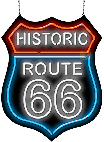 Historic Route 66 Neon Sign