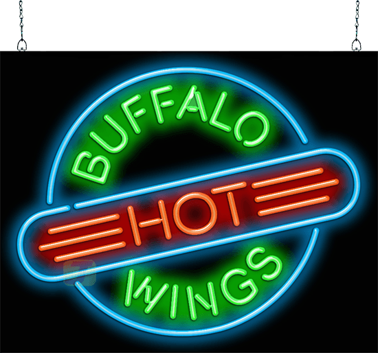 Buffalo Hot Wings Neon Sign
