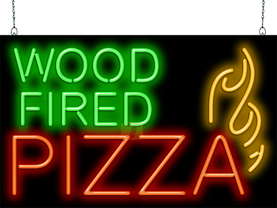 Wood Fired Pizza Neon Sign