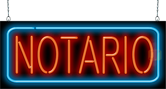 Spanish Notary (Notario) Neon Sign