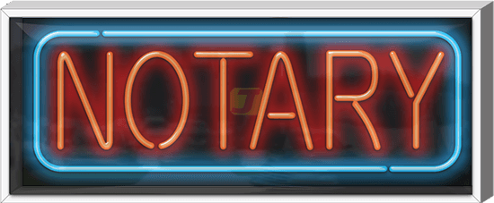 Outdoor Notary Neon Sign