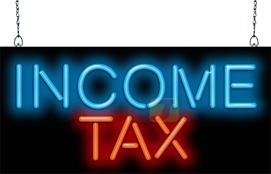 Income Tax Neon Sign