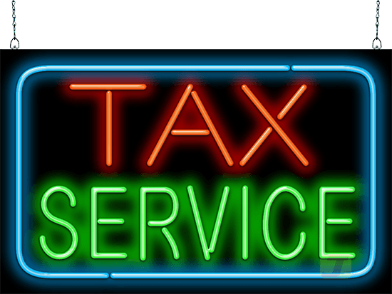 Tax Service Neon Sign