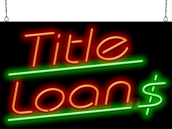 Title Loans Neon Sign