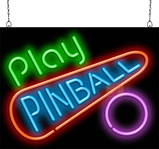 Play Pinball Neon Sign