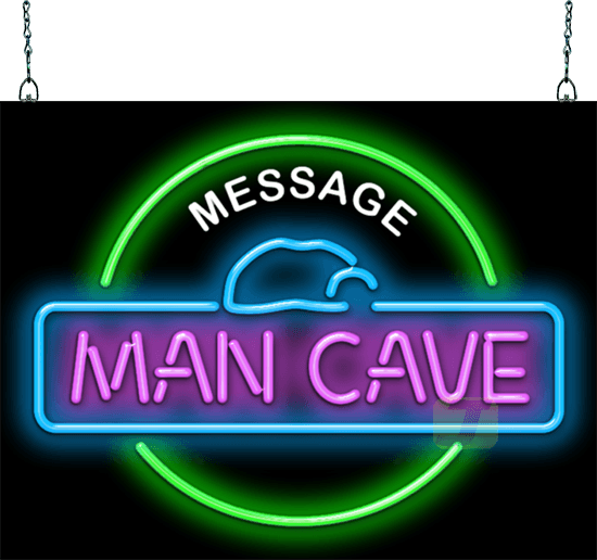 Message personnalisé Man Cave Neon Sign | GRZ-25-01 | Jantec Neon