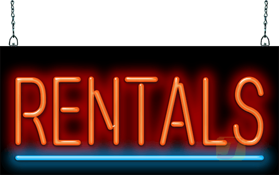 Rentals Neon Sign