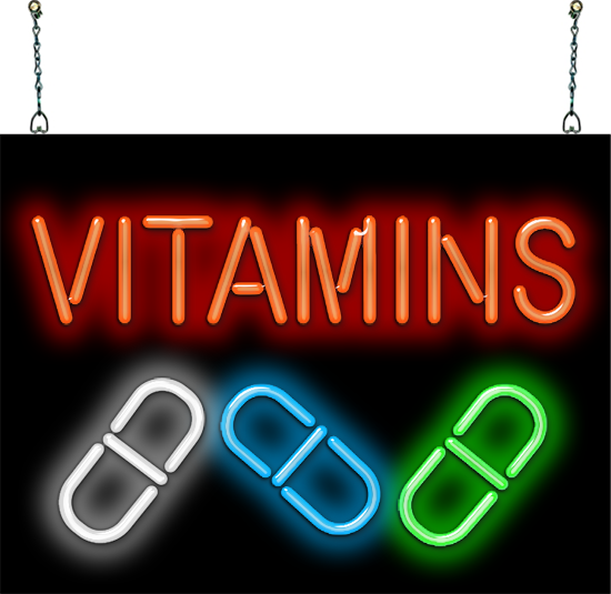 Vitamins Neon Sign