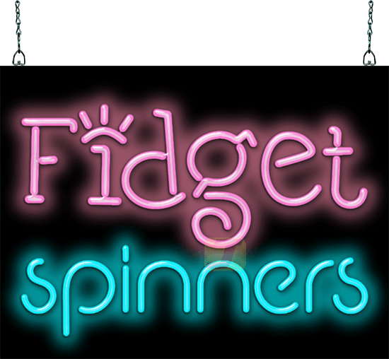 Fidget Spinners Neon Sign