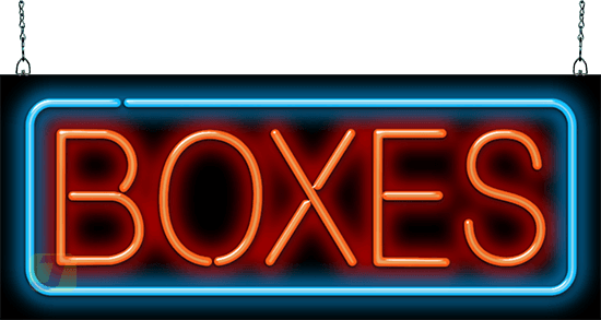 Boxes Neon Sign