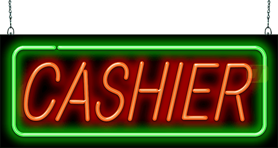 Cashier Neon Sign