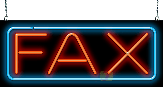 Fax Neon Sign