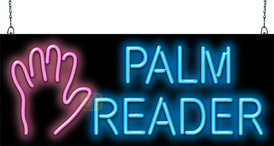Palm Reader Neon Sign