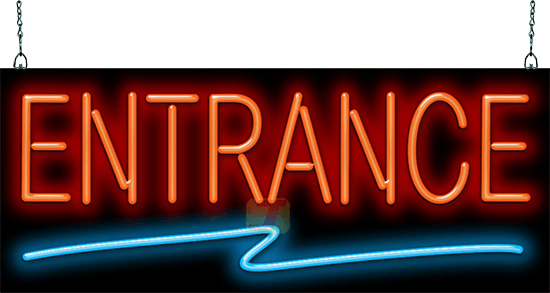 Entrance Neon Sign
