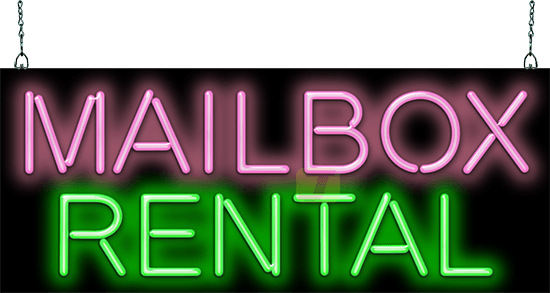 Mailbox Rental Neon Sign