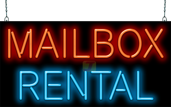 Mailbox Rental Neon Sign