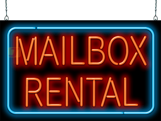 Mailbox Rental Neon Sign