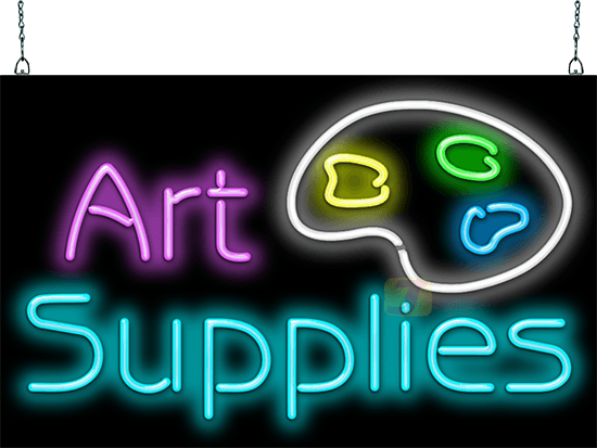 Art Supplies Neon Sign