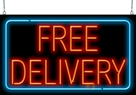 Free Delivery Neon Sign X-tra Large
