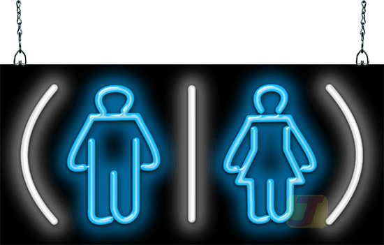 Male/Female Restrooms Neon Sign